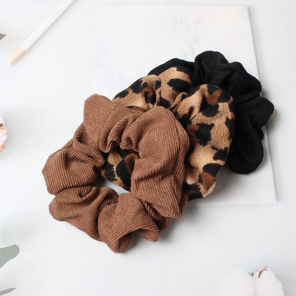 Hair Tie Velvet - Luipaardprint Chouchou Koord Herfst Winter Corduroy