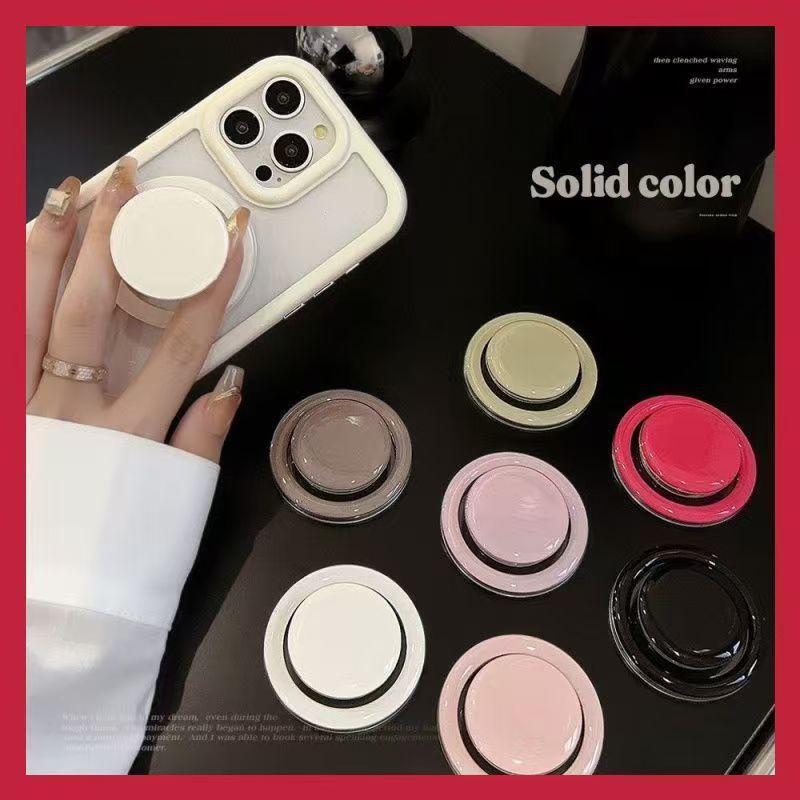 Women Accessories Aesthetic - Effen Kleur Magnetische Telefoon GripTok Inklapbare