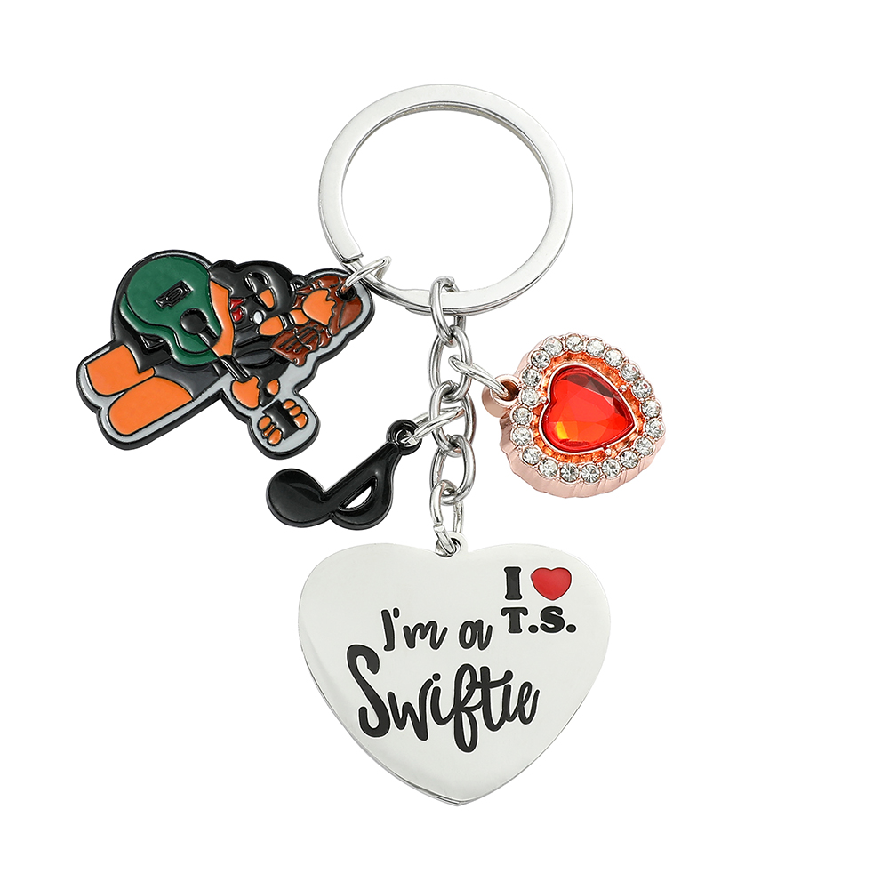 Women'S Key Accessories - Taylor sleutelhangerfans verzamelen roestvrijstalen hartvormige sleutelhangerhouders