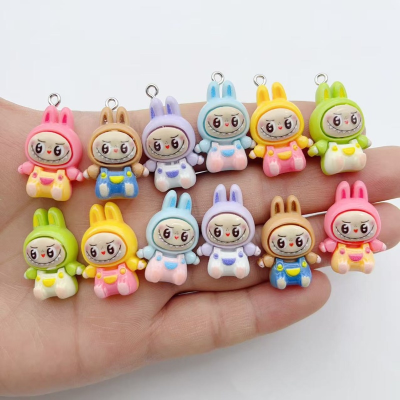 Women'S Keychain Accessories - 10 stuks Kawaii Konijn Aardbei Huis