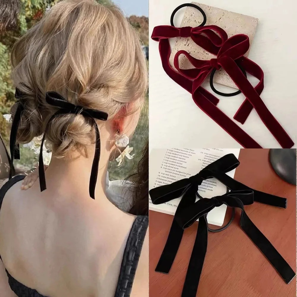 2 stuks modieuze zwarte fluwel - Hair Tie Velvet recensie en prijs