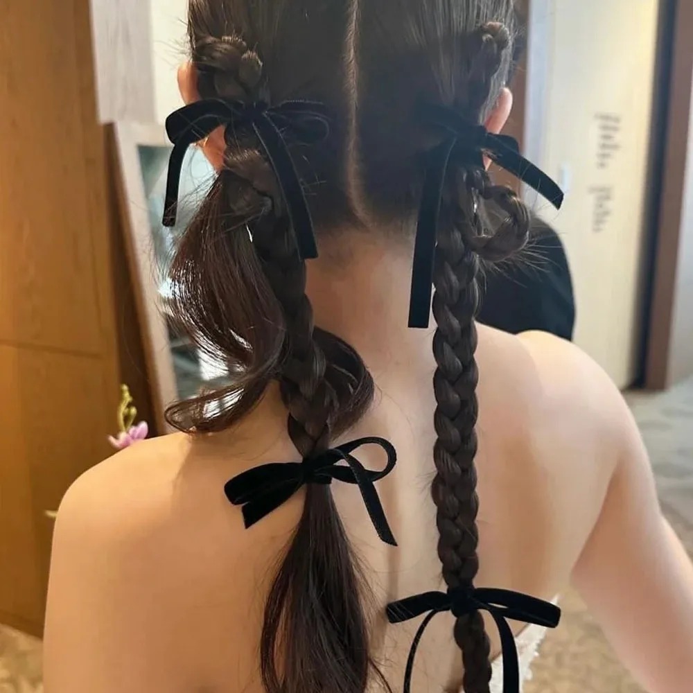 2 stuks modieuze zwarte fluwel - Hair Tie Velvet recensie en prijs
