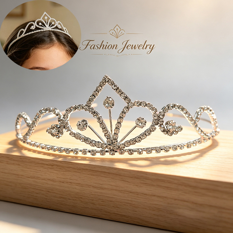 Zilverkleurige strass bruidskr - Women Accessories Aesthetic recensie en prijs