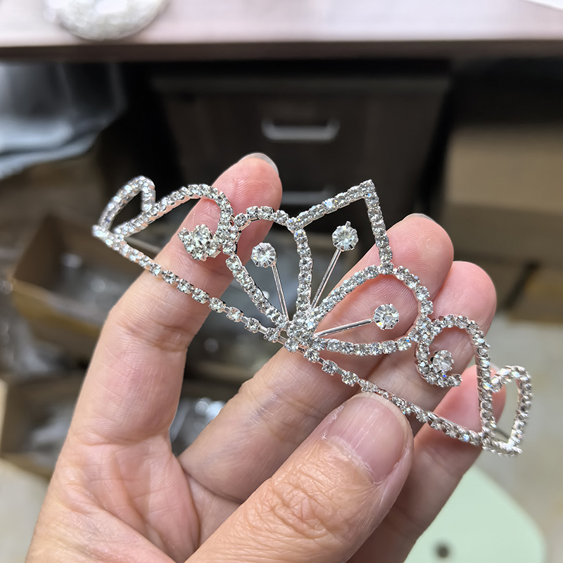 Zilverkleurige strass bruidskr - Women Accessories Aesthetic recensie en prijs