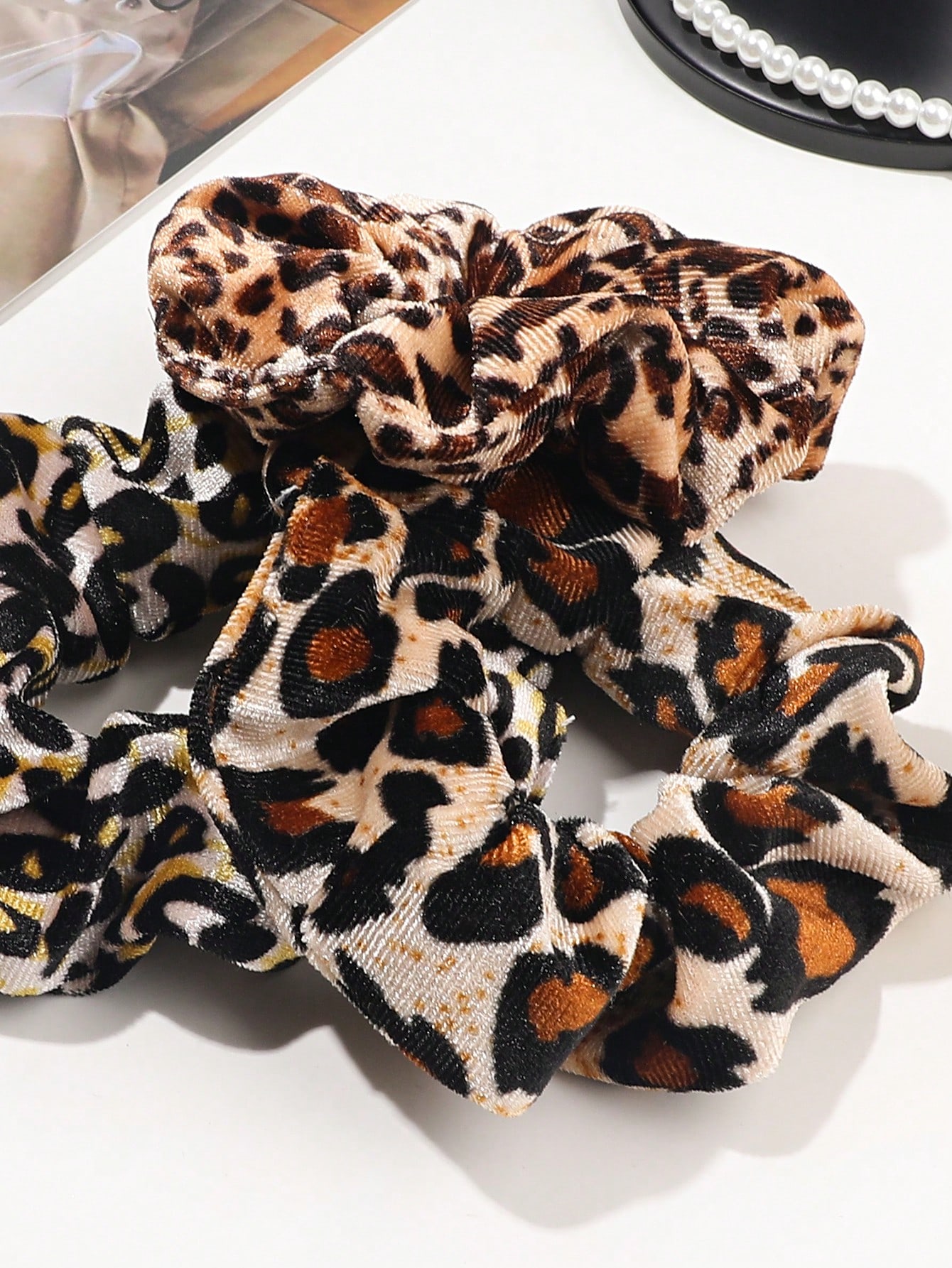 3/6/12PCS Luipaard Fluwelen en - Hair Tie Velvet recensie en prijs