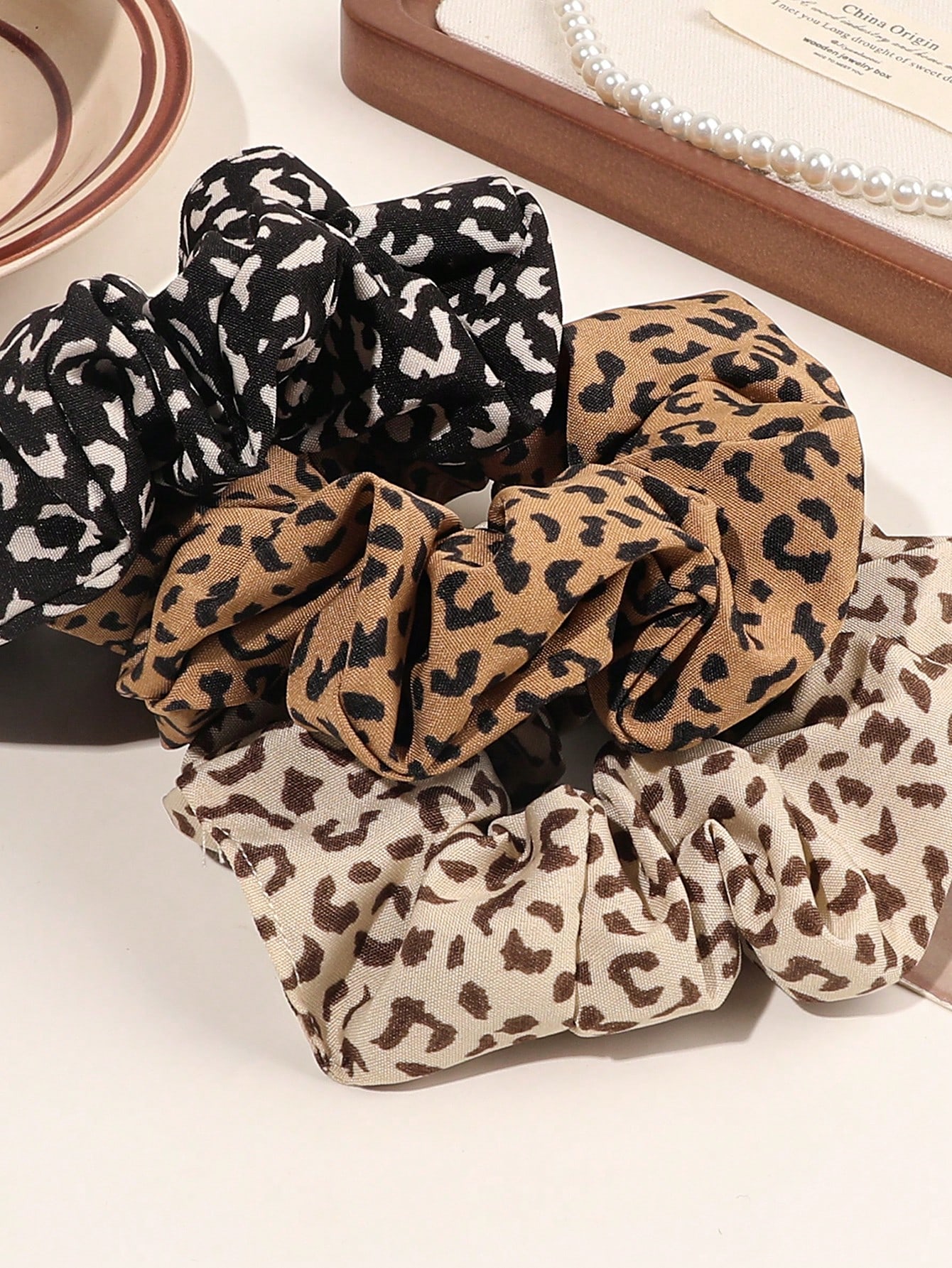 3/6/12PCS Luipaard Fluwelen en - Hair Tie Velvet recensie en prijs