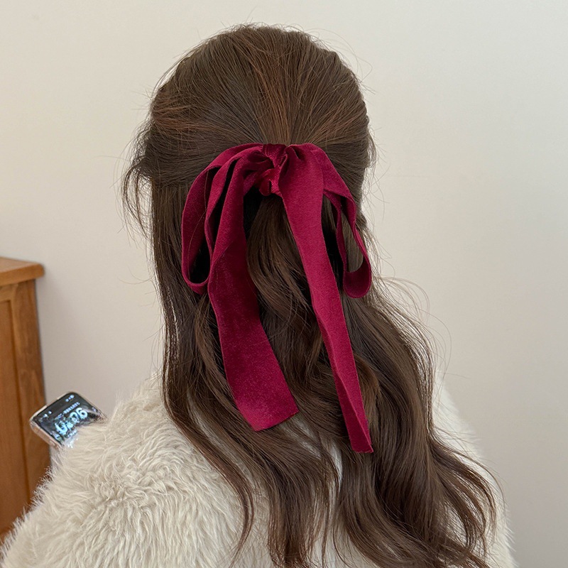 Leuke Rood Zwart Fluwelen Stri - Hair Tie Velvet recensie en prijs