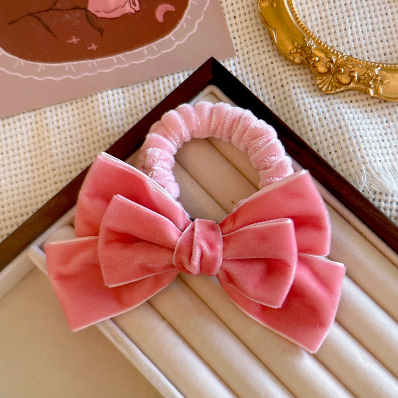 Leuke rode fluwelen strik haar - Hair Tie Velvet recensie en prijs