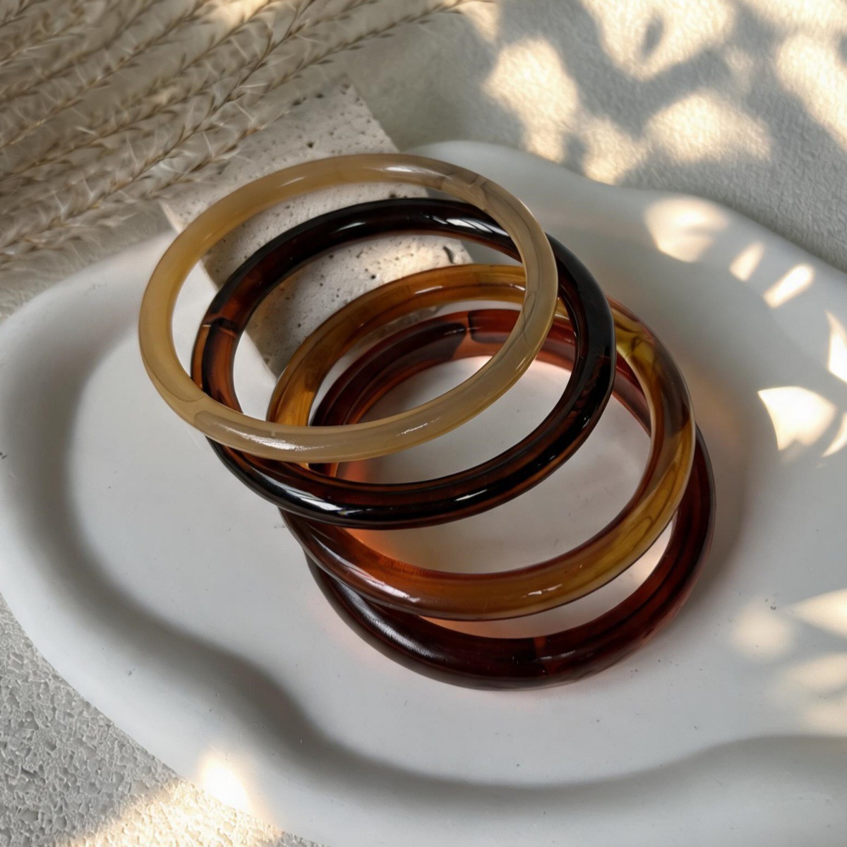 4-delige set punk hiphop resin - Resin Bangle Bracelet recensie en prijs